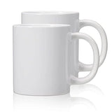 CAILIDE 20oz sublimation Blank large Mugs and Big handle set of 2 Professional Grade Mugs White Coated Ceramic Cup for Coffee Tea or DIY Gifts (20oz) CAILIDE