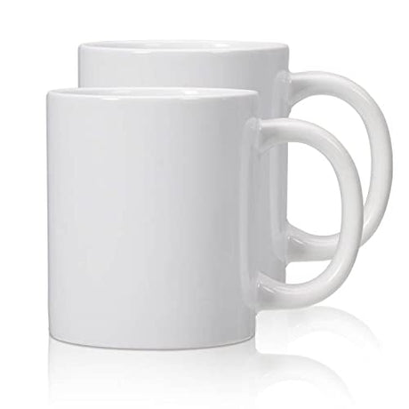 CAILIDE 20oz sublimation Blank large Mugs and Big handle set of 2 Professional Grade Mugs White Coated Ceramic Cup for Coffee Tea or DIY Gifts (20oz) CAILIDE