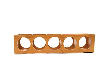 Lipper International 8305 Bamboo Wood Stackable 5-Bottle Wine Rack, 20-3/4" x 5-3/8" x 4-3/4" Lipper International