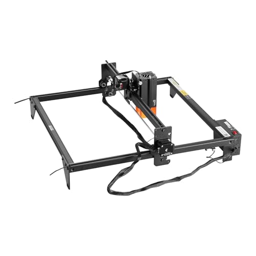 VEVOR 20W Output, Laser Engraving Cutter Machine, 13.7 x 15.7 in/35 x 40 cm Working Area, 10000 mm/min Movement Speed, Compressed Spot with Eye Protection, for Wood, Certain Metal, Black VEVOR