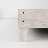 Signature Design by Ashley Shawburn Modern Farmhouse Platform Bed, Queen, Whitewash Signature Design by Ashley