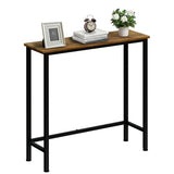 Mordchil HF Narrow Console Table, 29.5" Small Entryway Table, Thin Hallway Tables, Slim Sofa Side Tables for Hallway, Living Room, Bedroom, Foyer, Retro Brown Mordchil HF