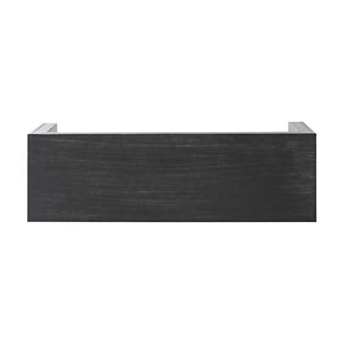 GDFStudio Farmhouse Acacia Wood Dining Bench, Black GDFStudio