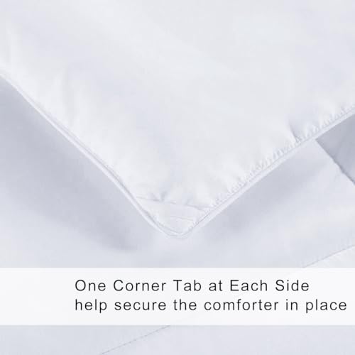 COHOME Twin/Twin XL Size Cooling Comforter, All-Season Quilted Down Alternative Duvet Insert, Luxury Hotel GentleSoft Comforter with Anti-Clump Tech & 8 Tabs - Reversible - White 64x88 inches COHOME