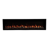 Modern Ember Highmark 72 Inch Smart Linear Electric Fireplace - Premium Flame with 10 Colors, Sleek Hidden Vent Design, Install Recessed in-Wall or Wall-Mount, WiFi and Voice-Enabled Modern Ember