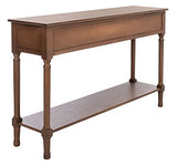 SAFAVIEH Home Collection Peyton Brown 3-Drawer Lower Shelf Console Table CNS5705C SAFAVIEH