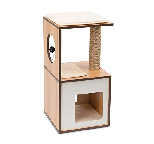 Vesper Cat Tree, Cat Box, Small, Walnut, 52075 VESPER