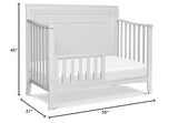 DaVinci Anders 4-in-1 Convertible Crib in Cloud Grey, Greenguard Gold Certified DaVinci