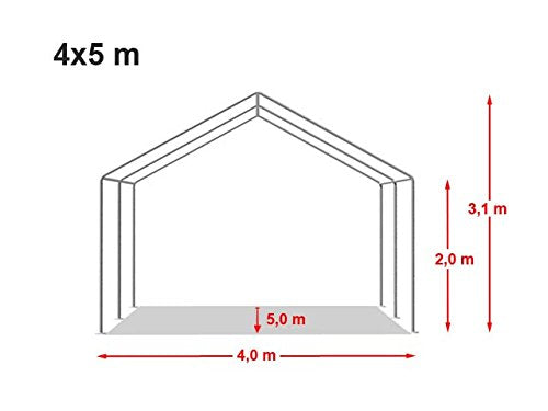 TOOLPORT 13x16 ft Marquee Party Tent PVC 700 N Canopy Waterproof White TOOLPORT