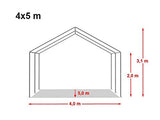 TOOLPORT 13x16 ft Marquee Party Tent PVC 700 N Canopy Waterproof White TOOLPORT