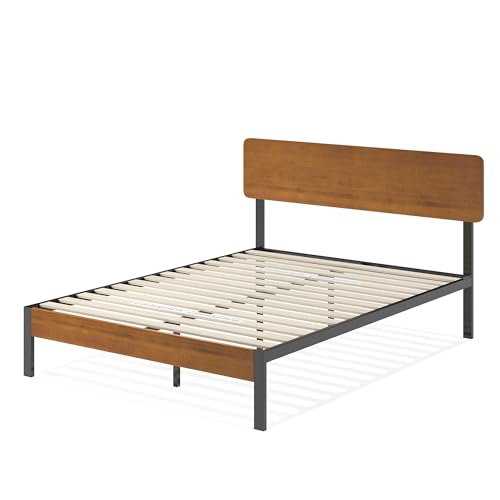 Zinus Olivia Sustainable Bamboo and Metal Queen Platform Bed Frame - No Box Spring Required - WoodArtSupply