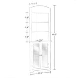 RiverRidge Ellsworth Collection Tall Corner Cabinet, White RiverRidge