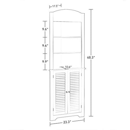 RiverRidge Ellsworth Collection Tall Corner Cabinet, White