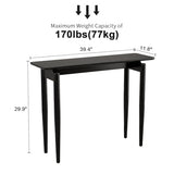 AQIMUELE Wood Console Table Black Entryway Table, Thin Console Table, Sofa Tables for Living Room (39.4'') AQIMUELE