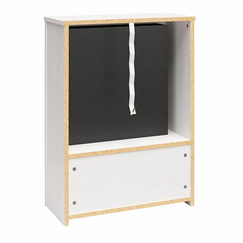 Ameriwood Home Clermont 22 Inch Electric Fireplace with Mantel and Shelf, Replaceable Fireplace Insert Heater, Realistic Log and Flame Effect, for Living Room or Bedroom, Ivory Oak Ameriwood Home