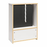 Ameriwood Home Clermont 22 Inch Electric Fireplace with Mantel and Shelf, Replaceable Fireplace Insert Heater, Realistic Log and Flame Effect, for Living Room or Bedroom, Ivory Oak Ameriwood Home