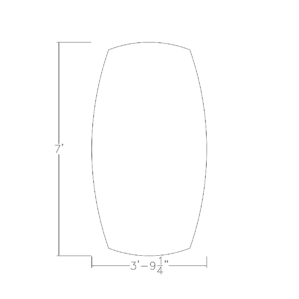 SKUTCHI DESIGNS INC. 6 Person Arc Boat Conference Table with Metal T Bases | Harmony Series | 7 Ft | White Cypress with Matte Black Base SKUTCHI DESIGNS INC.