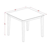 East West Furniture OXNO5-OAK-W 5 Piece Dining Room Table Set Includes a Square Kitchen Table and 4 Dining Chairs, 36x36 Inch, Oak East West Furniture