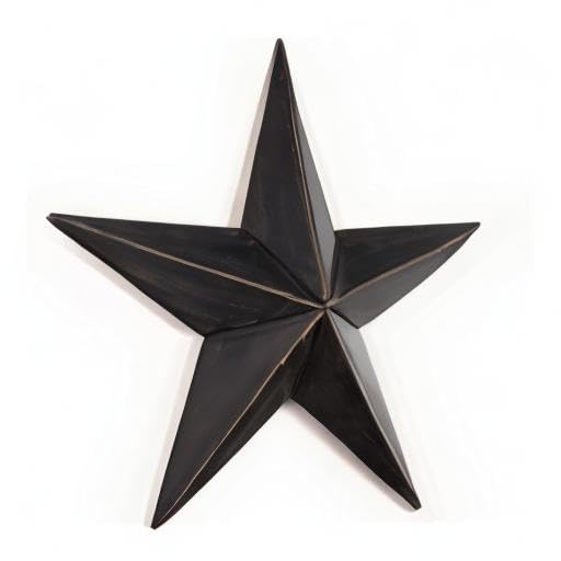 Hearthside Collection The CWI Gifts Metal Barn Star - 12" Galvanized Hanging Star - Farmhouse Wall Decor - Black - 1, 12 X 12 X 2 Hearthside Collection