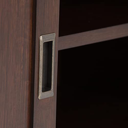 SIMPLIHOME Draper SOLID WOOD Universal TV Media Stand, 60 inch Wide,Industrial, Living Room Entertainment Center, Storage Shelves and Cabinets, for SIMPLIHOME