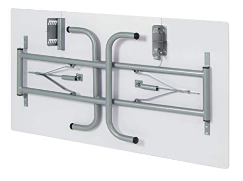 Sew Ready Folding Multipurpose Sewing Table - 47.5" W x 28" D Foldable White Hobby and Sewing Machine Table with Adjustable Shelf - Can Also Be Used as Computer Desk Sew Ready