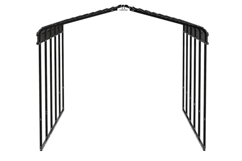 Arrow Carports Galvanized Steel Carport, Full-Size Metal Carport Kit, 12' x 24' x 9', Charcoal Arrow Shed