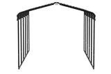 Arrow Carports Galvanized Steel Carport, Full-Size Metal Carport Kit, 12' x 24' x 9', Charcoal Arrow Shed