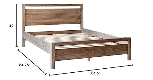 Grain Wood Furniture Loft Queen Size Solid Wood Bed, Acacia Grain Wood Furniture