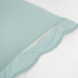Lush Decor Coastal Chic Scalloped Edge Cotton Duvet Cover Set, 3 Piece Set, Full/Queen, Blue & White - Queen Bedding Set - White Duvet Cover Queen - Coastal Decor Lush Decor