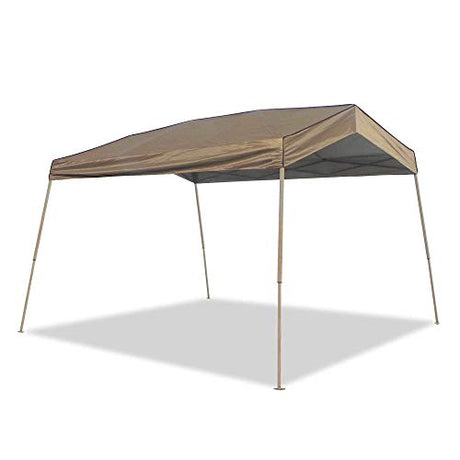 Z-Shade 12 x 14 Foot Panorama Instant Pop Up Canopy Tent Outdoor Shelter Tent with Reliable Stakes, Steel Frame, and Rolling Bag, Tan Z-Shade