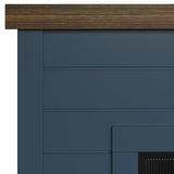 duraflame® Shiplap Wall Mantel Electric Fireplace, Fontana Blue Duraflame