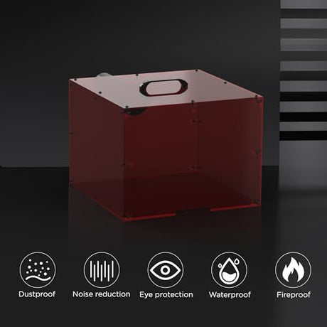 ACMER MINI Laser Engraver Protective Enclosure for Acmer S1, Fire-Resistant Silicone Fiberglass Cover, Transparent Viewing Panel, Compatible with Laser Engravers up to 300×300×230 mm ACMER