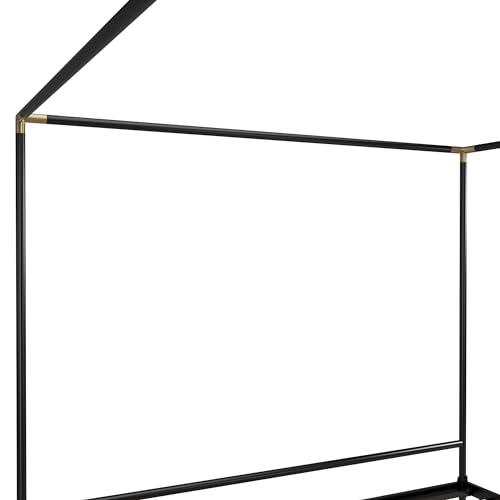 CosmoLiving by Cosmopolitan CosmoLiving Celeste Canopy Metal, King Size Frame, Black/Gold Bed