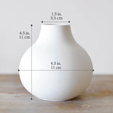 Carrot's Den White Round Vase - Minimalist Nordic, Japandi, Mid Century Modern Home Decor | Table Centerpiece, Wedding, Living Room, Bookshelf, Office, Modern Home, Entryway, Console (White) Carrot's Den