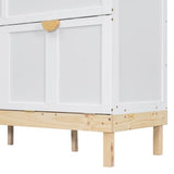 Ball & Cast Murphy Bed Cabinet Queen Size,Wood Wall Hideaway Platform Bed Chest with Built-in Charging Station and Desktop,Can Be Used As Cabinets,Space-Saving,for,Dorm,Apartment,Studio,Office,White Ball & Cast