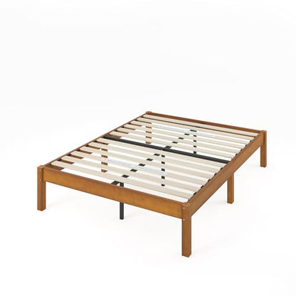 Zinus Ellie 14-Inch Sustainable Bamboo Platform Bed Frame with Wood Slat Support - Queen Size, Easy Assembly - WoodArtSupply