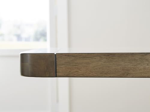 Signature Design by Ashley Cabalynn Farmhouse Dining Extension Table with 1 Removable Center Leaf, Light Brown Signature Design by Ashley