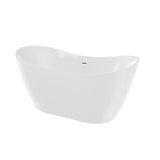DreamLine Nile 67 inch L x 28 3/8 inch W x 28 3/8 inch H Freestanding Acrylic Bathtub with Matte Black Drain DreamLine