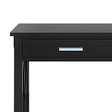 SIMPLIHOME Kitchener SOLID WOOD 47 inch Wide Contemporary Console Sofa Table in Black with Storage, 2 Drawers and 1 Shelf, for the Living Room SIMPLIHOME