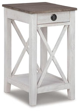 Signature Design by Ashley Adalane Modern Farmhouse Accent End Table, Whitewash Signature Design by Ashley