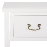 SAFAVIEH Home Collection – Cindy White Console Table with Three Drawers, French Farmhouse Storage Console, Tapered Leg Design (AMH6568C) SAFAVIEH