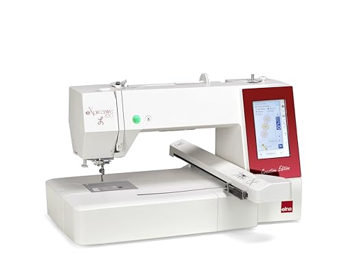Elna eXpressive 830L Creative Edition computerized Embroidery-Only Machine with extra-large embroidery field 7.8" x 14.1", Superior Needle Threader, 4 Included Hoops, Thread Sensors and Thread Cutters