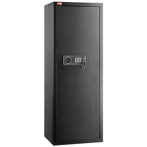 VEVOR 10-12 Rifles Gun Safe, Rifle Safe with Lock & Digital Keypad, Quick Access Tall Gun Storage Cabinet with Removable Shelf, Rifle Cabinet for Home Rifle and Shotguns - WoodArtSupply