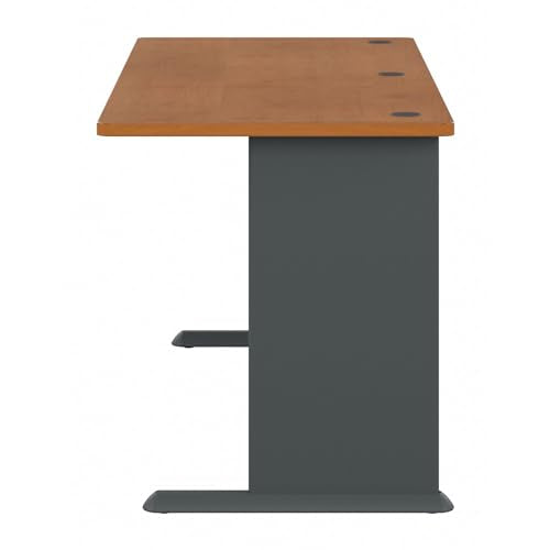 Bush Business Furniture Series A 72W Desk in Natural Cherry and Slate Bush Business Furniture