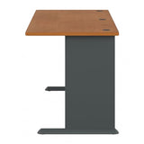 Bush Business Furniture Series A 72W Desk in Natural Cherry and Slate Bush Business Furniture