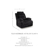 Signature Design by Ashley Higgesbee Modern Power Recliner with USB Port and Pillow-Top Armrest, Black