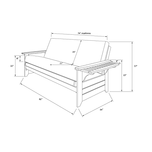 Kodiak Furniture Phoenix Futon Set, Full, Barbados Kodiak Furniture