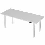VIVO Electric Height Adjustable 71 x 30 inch Memory Stand Up Desk, White Extra Deep Table Top, White 4-Leg Dual Motor Frame, DESK-KIT-E4WW VIVO