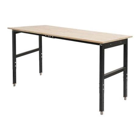 Adjustable Workbench, Heavy Duty Work Bench with Power Outlets and USB Ports, Wood Top Workstation Table, 3000 LBS Load Capacity Work Benches for Garage, Workshop, Office, Home Use (72x25in,B) Eapmic