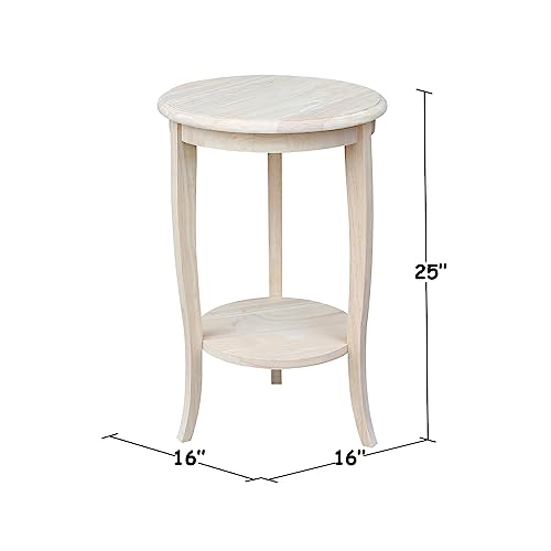 International Concepts Cambria End Table, Unfinished IC International Concepts